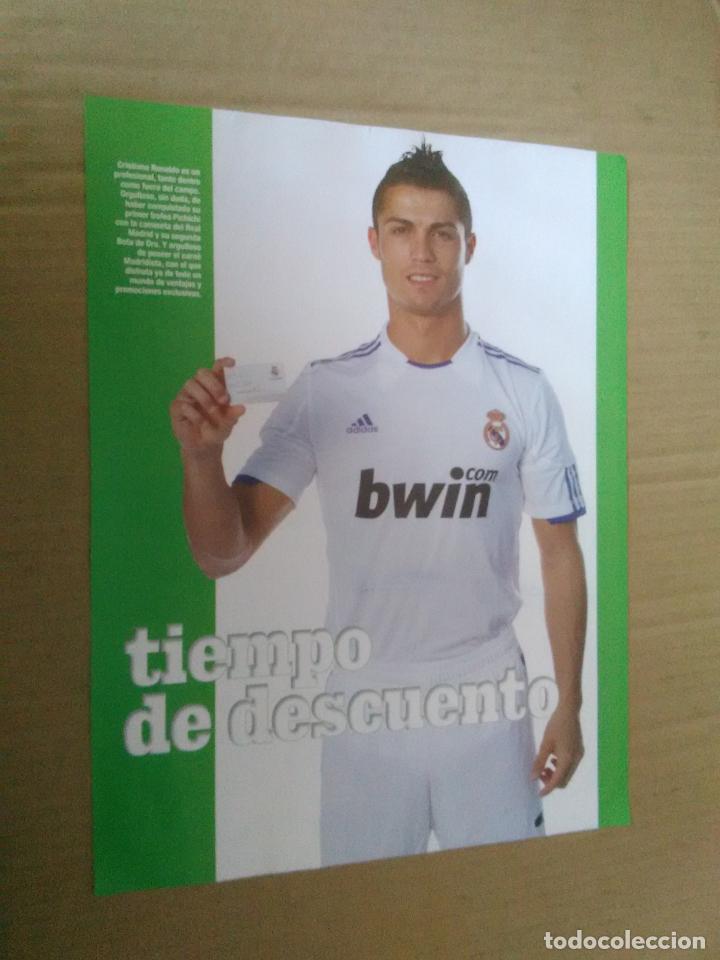 Sammelleidenschaft Sport: CRISTIANO RONALDO CR7 REAL MADRID - TIPO P&Oacute;STER 1 P&Aacute;G PUBLICIDAD CARNET MADRIDISTA