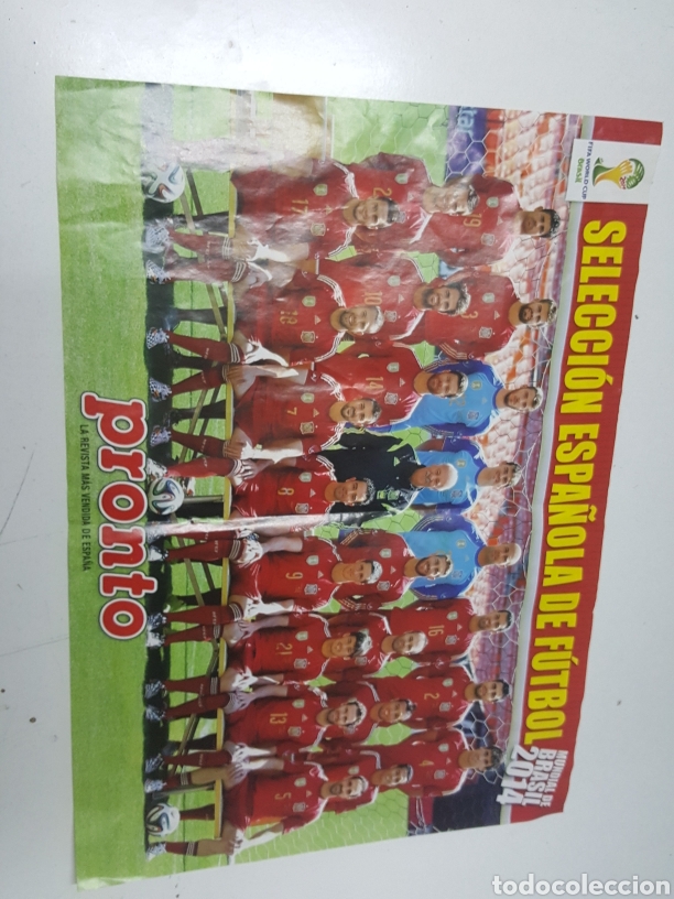 Sammelleidenschaft Sport: Poster revista pronto seleccion espa&ntilde;ola de futbol Mundial Brasil 2014 de 40x31 cm