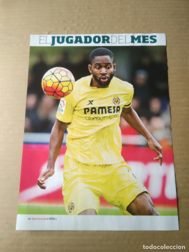 Collectionnisme sportif: BAKAMBU VILLARREAL JUGADOR DEL MES P&Oacute;STER 1 P&Aacute;GINA REVISTA DEPORTES CUATRO F&Uacute;TBOL + BILBAO BBK LIVE