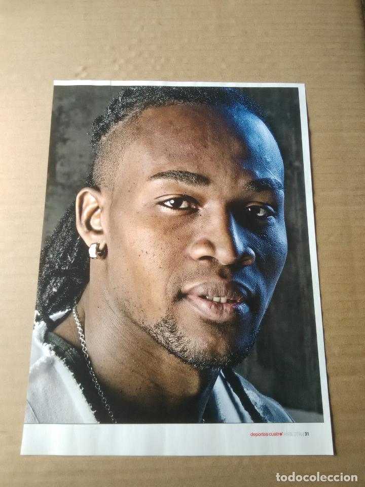 Collectionnisme sportif: MANUCHO RAYO VALLECANO - P&Oacute;STER 1 P&Aacute;G REVISTA DEPORTES CUATRO F&Uacute;TBOL + REPORTAJE ENTREVISTA