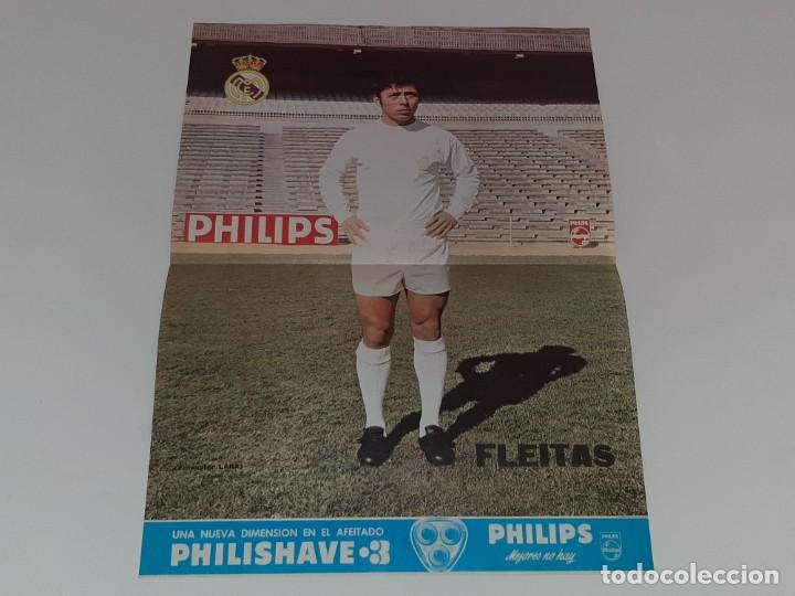 Sammelleidenschaft Sport: ANTIGUO POSTER DEL JUGADOR DE FUTBOL DEL REAL MADRID - FLEITAS - A&Ntilde;OS 70