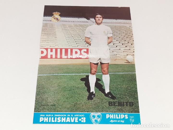 Sammelleidenschaft Sport: ANTIGUO POSTER DEL JUGADOR DE FUTBOL DEL REAL MADRID - BENITO - A&Ntilde;OS 70