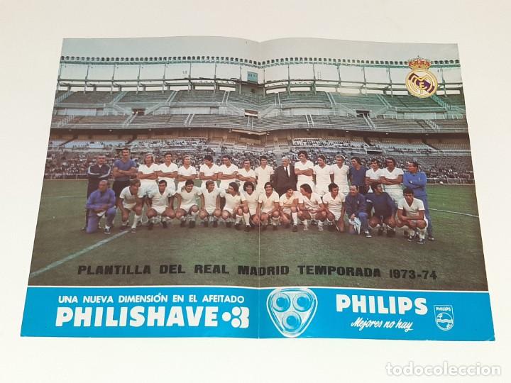 Sammelleidenschaft Sport: ANTIGUO POSTER DEL EQUIPO DE FUTBOL DEL REAL MADRID - PLANTILLA DEL REAL MADRID 1973 / 74