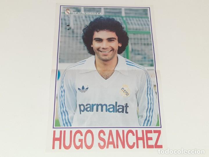 Sammelleidenschaft Sport: ANTIGUO POSTER DEL JUGADOR DEL REAL MADRID - HUGO SANCHEZ - A&Ntilde;OS 80