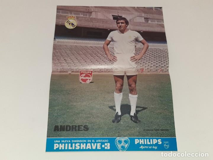 Sammelleidenschaft Sport: ANTIGUO POSTER DEL JUGADOR DE FUTBOL DEL REAL MADRID - ANDRES - A&Ntilde;OS 70