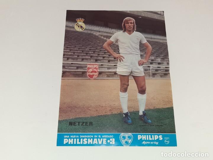 Sammelleidenschaft Sport: ANTIGUO POSTER DEL JUGADOR DE FUTBOL DEL REAL MADRID - NETZER - A&Ntilde;OS 70