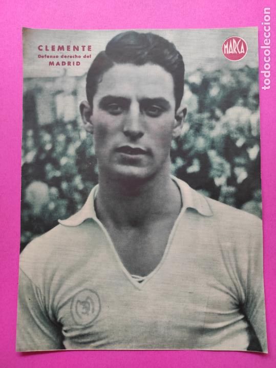 Collectionnisme sportif: LAMINA MARCA - CLEMENTE (REAL MADRID) - POSTER FUTBOL A&Ntilde;OS 40