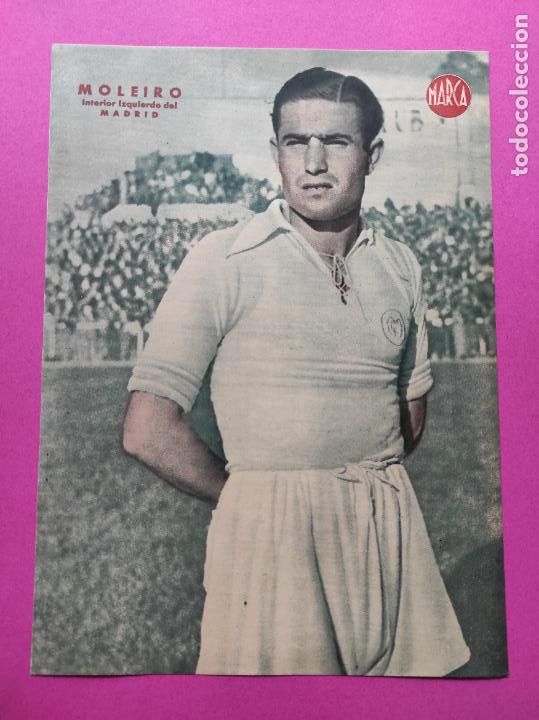 Collectionnisme sportif: LAMINA MARCA - MOLEIRO (REAL MADRID) - POSTER FUTBOL A&Ntilde;OS 40