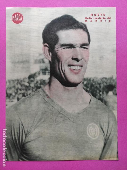 Collectionnisme sportif: LAMINA MARCA - HUETE (REAL MADRID) - POSTER FUTBOL A&Ntilde;OS 40