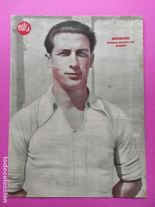 Sammelleidenschaft Sport: LAMINA MARCA - MEDRANO (REAL MADRID) - POSTER FUTBOL A&Ntilde;OS 40