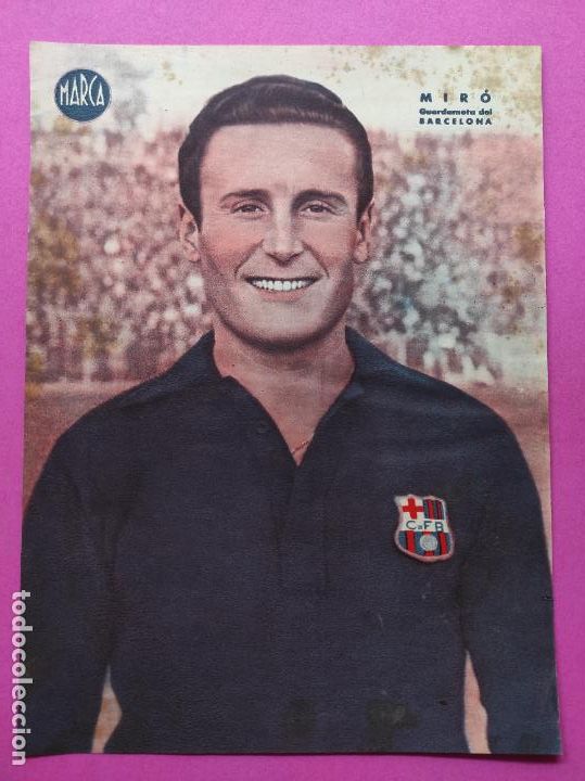 Sammelleidenschaft Sport: LAMINA MARCA - MIRO (FC BARCELONA) - POSTER FUTBOL A&Ntilde;OS 40 BAR&Ccedil;A
