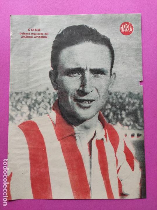 Sammelleidenschaft Sport: LAMINA MARCA - COBO (ATLETICO AVIACION) - POSTER FUTBOL A&Ntilde;OS 40 ATLETI MADRID