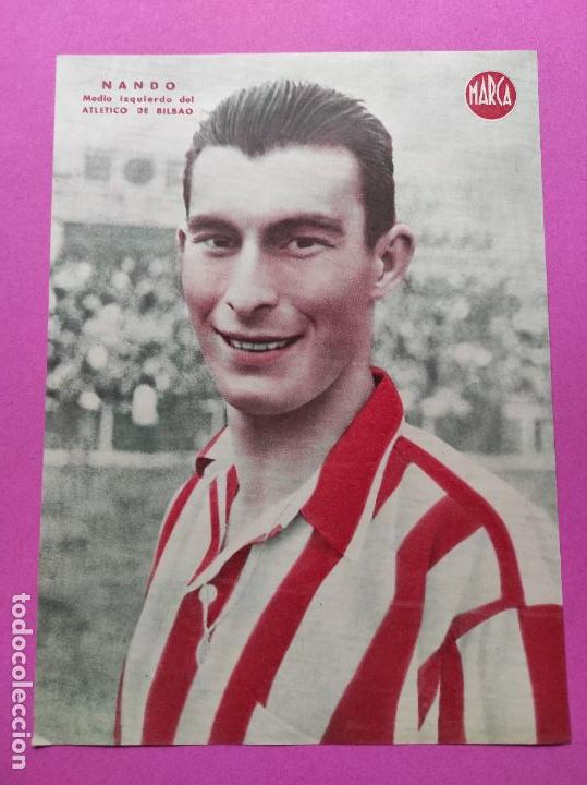 Sammelleidenschaft Sport: LAMINA MARCA - NANDO (ATLETICO DE BILBAO) - POSTER FUTBOL A&Ntilde;OS 40 ATHLETIC CLUB
