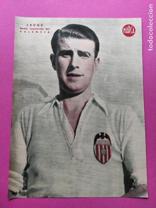 Sammelleidenschaft Sport: LAMINA MARCA - LECUE (VALENCIA FC) - POSTER FUTBOL A&Ntilde;OS 40