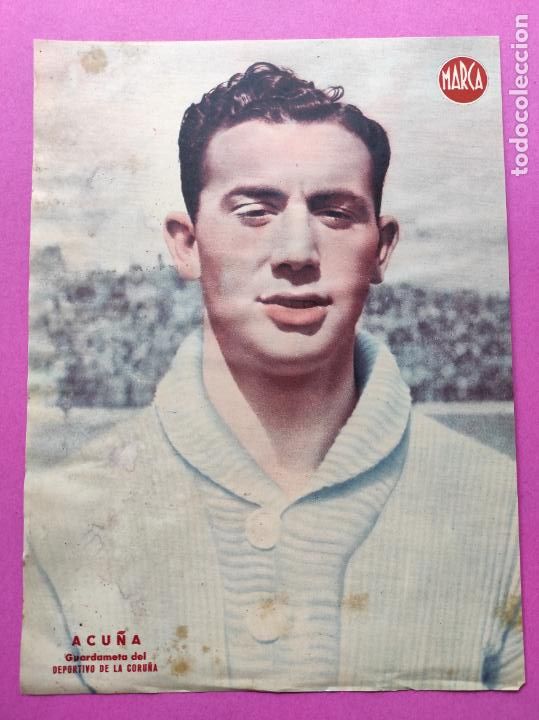 Sammelleidenschaft Sport: LAMINA MARCA - ACU&Ntilde;A (RC DEPORTIVO DE LA CORU&Ntilde;A) - POSTER FUTBOL A&Ntilde;OS 40