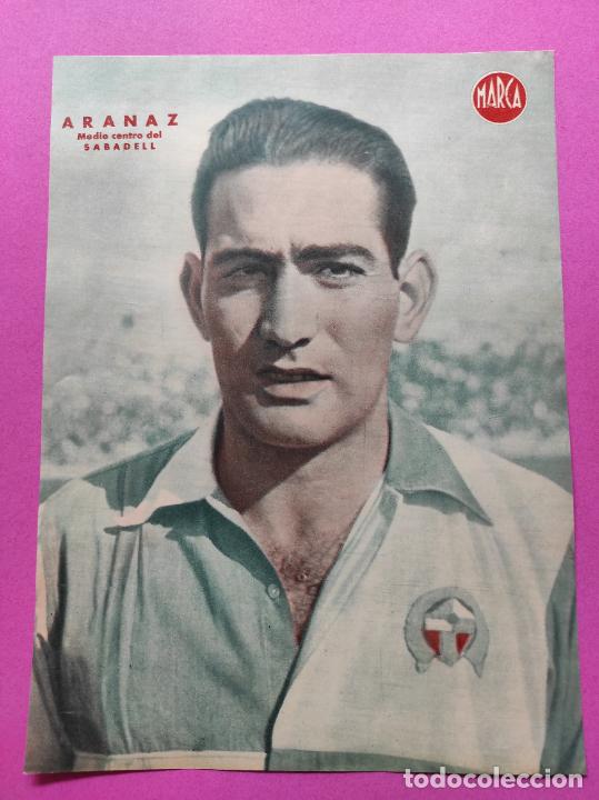 Sammelleidenschaft Sport: LAMINA MARCA - ARANAZ (CE SABADELL) - POSTER FUTBOL A&Ntilde;OS 40
