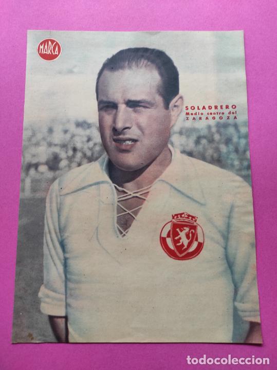 Sammelleidenschaft Sport: LAMINA MARCA - SOLADRERO (REAL ZARAGOZA) - POSTER FUTBOL A&Ntilde;OS 40