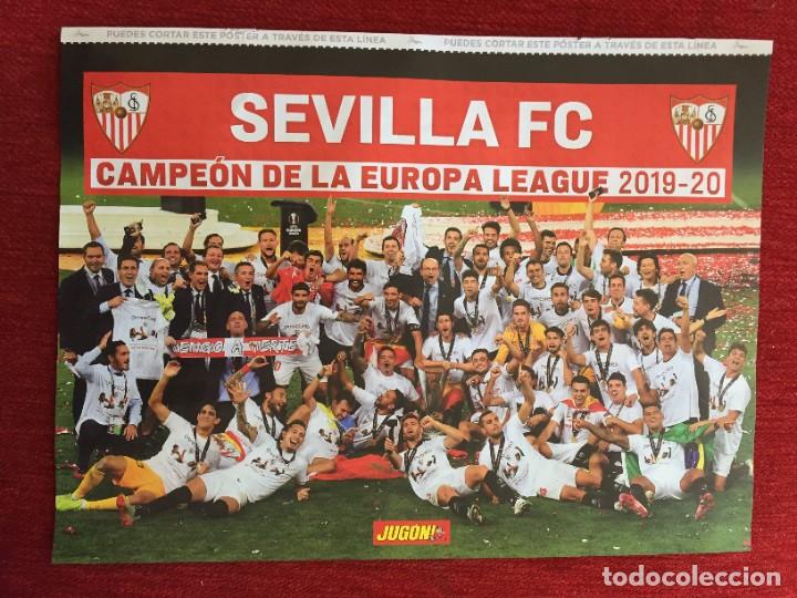 Sammelleidenschaft Sport: CARTEL POSTER SEVILLA CAMPEON EUROPA LEAGUE 2019 CARVAJAL REAL MADRID REVISTA JUGON 2020 2021
