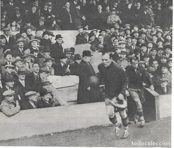 Sammelleidenschaft Sport: Gran recorte de ZAMORA y SAMITIER encabezando la Selecci&oacute;n Espa&ntilde;ola en Londres.