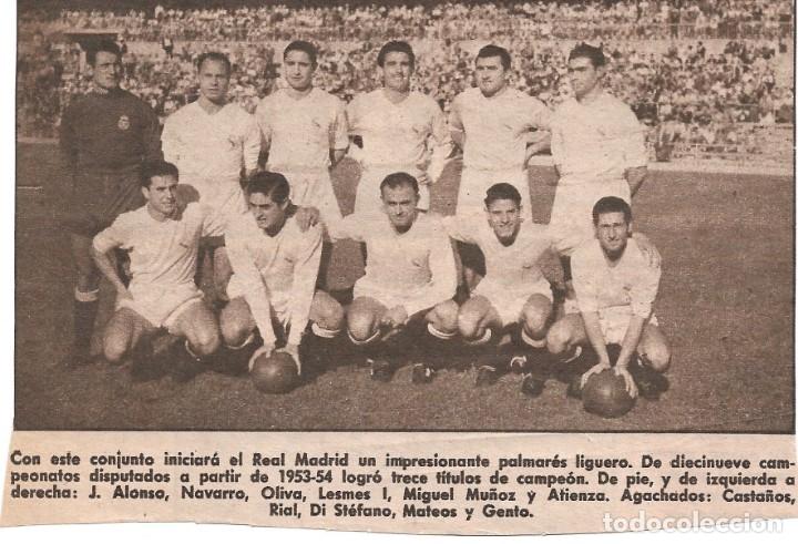 Sammelleidenschaft Sport: REAL MADRID: Recorte de un equipo de 1955