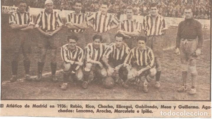 Sammelleidenschaft Sport: ATL&Eacute;TICO DE MADRID: Recorte de un equipo de 1936