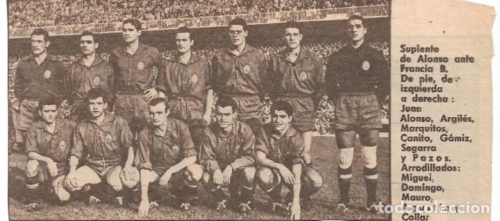 Sammelleidenschaft Sport: SELECCI&Oacute;N ESPA&Ntilde;OLA DE F&Uacute;TBOL B: Recorte de un equipo de 1955