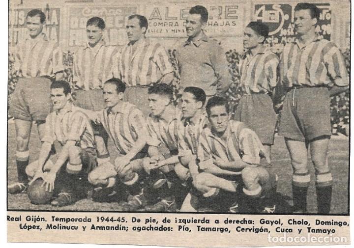 Sammelleidenschaft Sport: REAL SPORTING DE GIJ&Oacute;N: Recorte de un equipo de la temporada 44-45, la primera en Divisi&oacute;n de Honor.