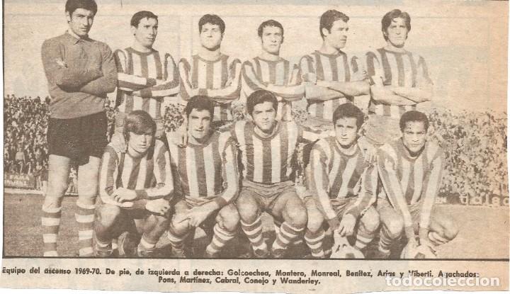 Sammelleidenschaft Sport: CD.M&Aacute;LAGA: Recorte de un equipo de la temporada 69-70, Ascenso a Primera Divisi&oacute;n