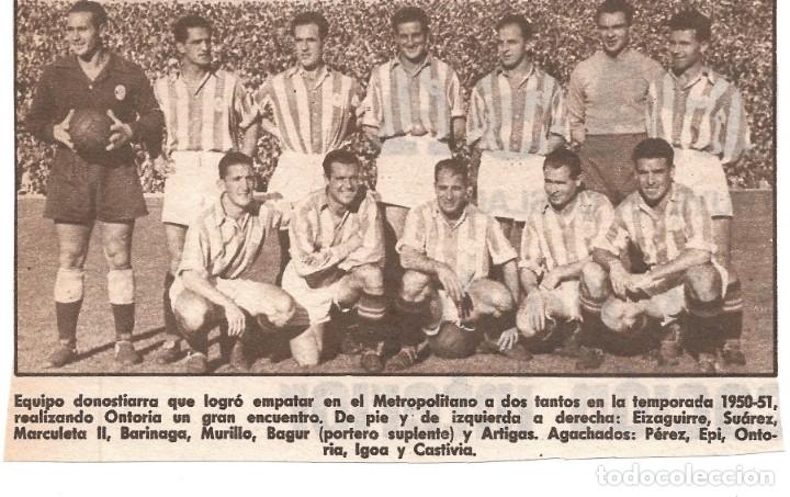 Sammelleidenschaft Sport: REAL SOCIEDAD DE SAN SEBASTI&Aacute;N: Recorte de un equipo de la temporada 50-51