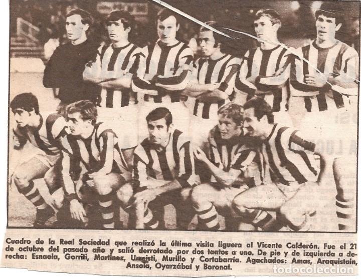 Sammelleidenschaft Sport: REAL SOCIEDAD DE SAN SEBASTI&Aacute;N: Recorte de un equipo de la temporada 72-73