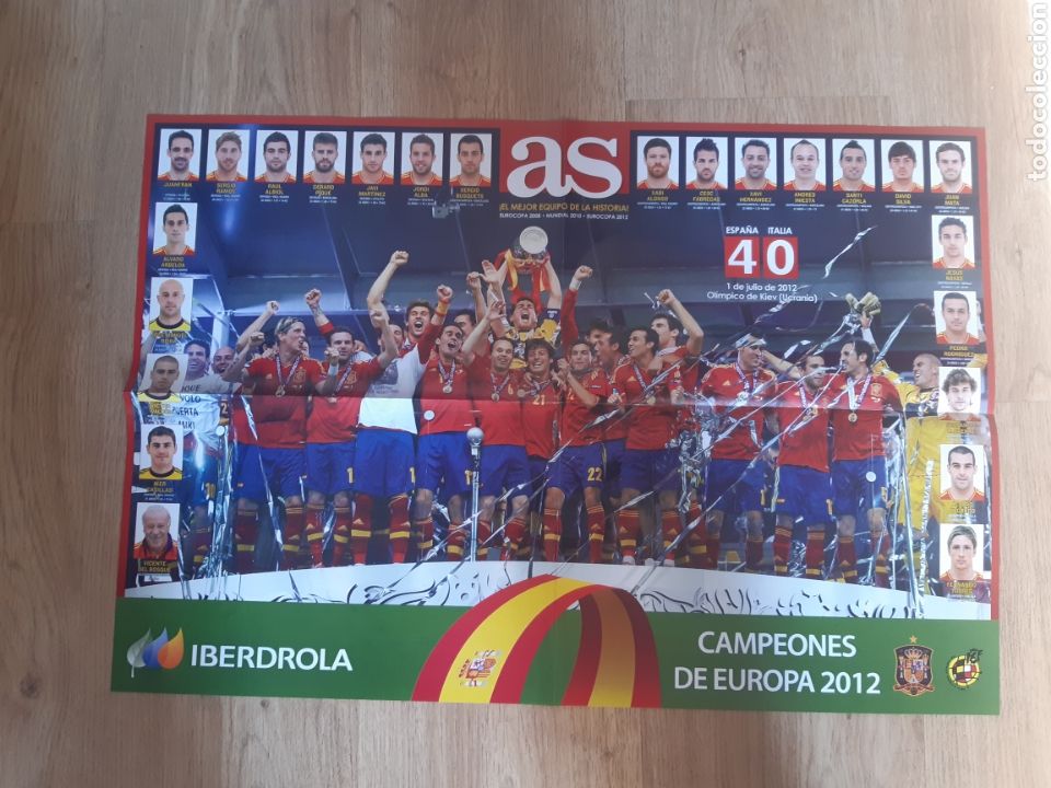 Sammelleidenschaft Sport: POSTER ESPA&Ntilde;A CAMPEONA EUROCOPA 2012 FUTBOL