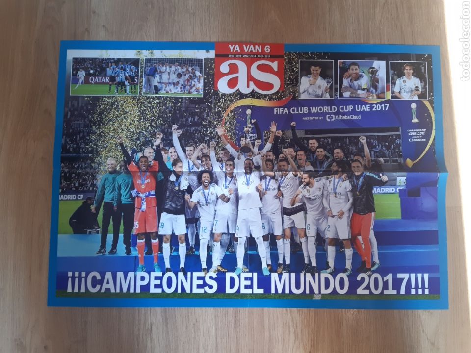 Collezionismo sportivo: POSTER REAL MADRID CAMPE&Oacute;N DEL MUNDO 2017 FIFA CLUB WORLD CUP