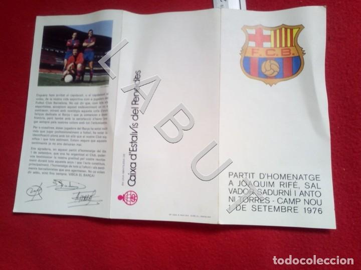 Sammelleidenschaft Sport: F.C.BARCELONA PARTIT D'HOMENATGE A JOAQUIM RIFE SALVADOR SADURNI ANTONI TORRES BAR&Ccedil;A TRIPTICO C12