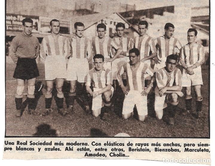 Coleccionismo deportivo: REAL SOCIEDAD DE SAN SEBASTI&Aacute;N: Recorte de un equipo de los a&ntilde;os 30