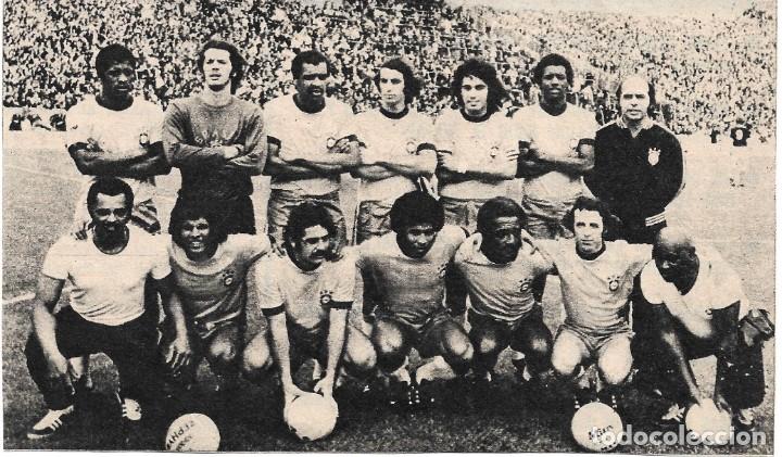 Coleccionismo deportivo: SELECCI&Oacute;N DE F&Uacute;TBOL DE BRASIL: Recorte de un equipo de 1974