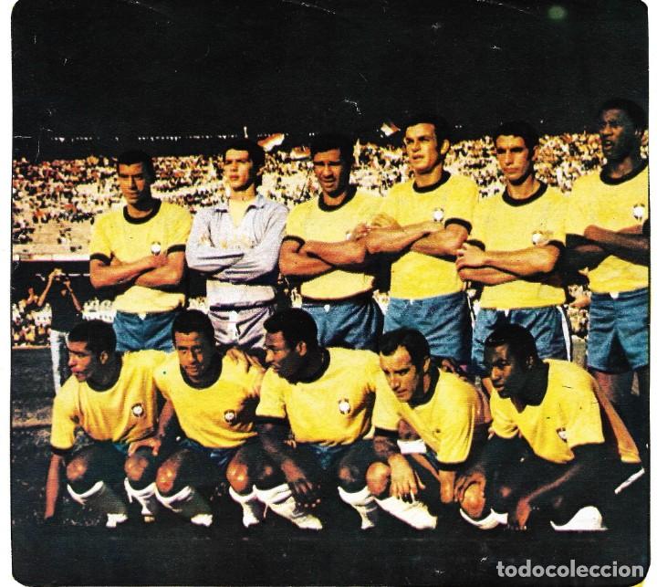 Coleccionismo deportivo: SELECCI&Oacute;N DE F&Uacute;TBOL DE BRASIL: Gran recorte de un equipo de 1970