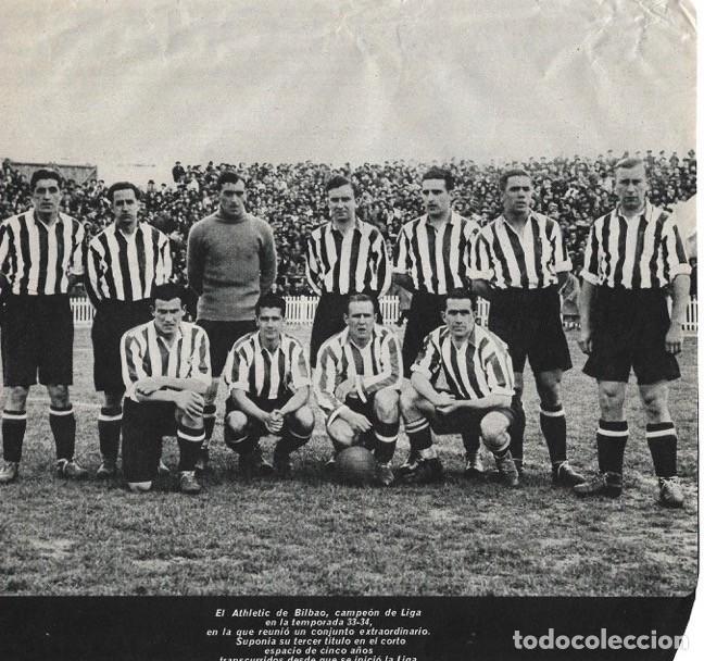 Coleccionismo deportivo: ATHLETIC DE BILBAO: Gran recorte de un equipo de la temporada 33-34