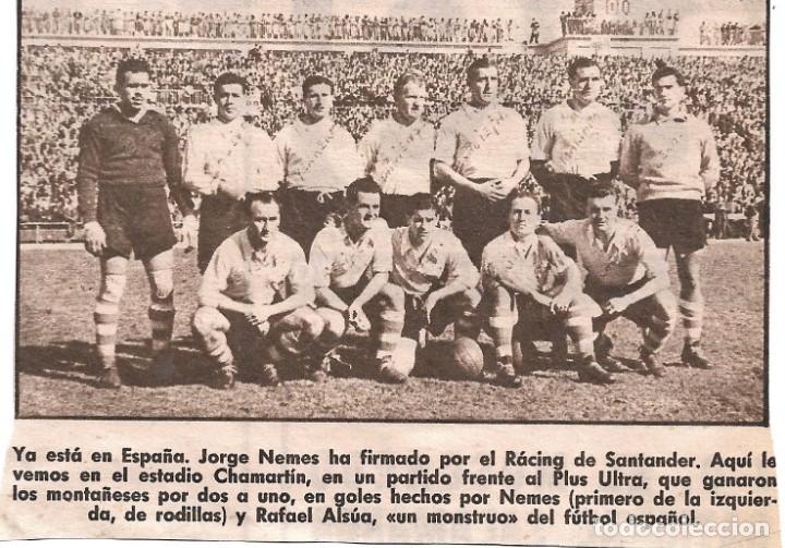 Coleccionismo deportivo: RACING DE SANTANDER: Recorte de un equipo de la triunfal temporada 49-50