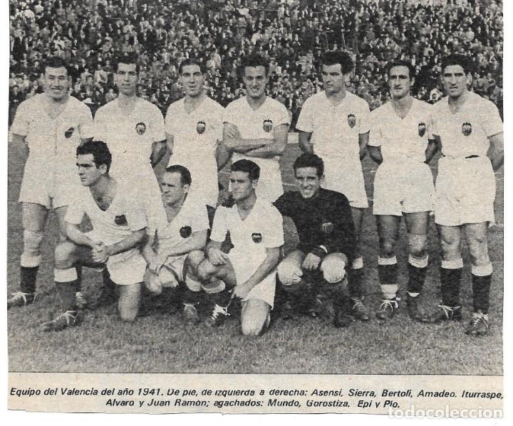 Coleccionismo deportivo: VALENCIA CF: Recorte de un equipo de 1941 - Foto 1
