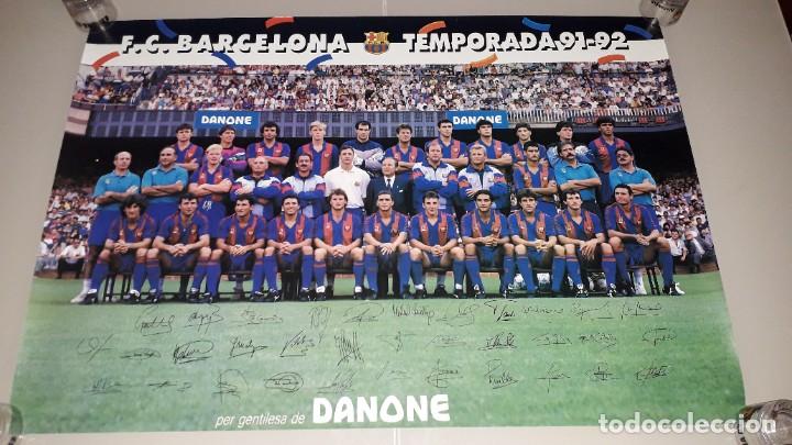 Collectionnisme sportif: Antiguo poster FC Barcelona 91-92 bar&ccedil;a messi enrollado