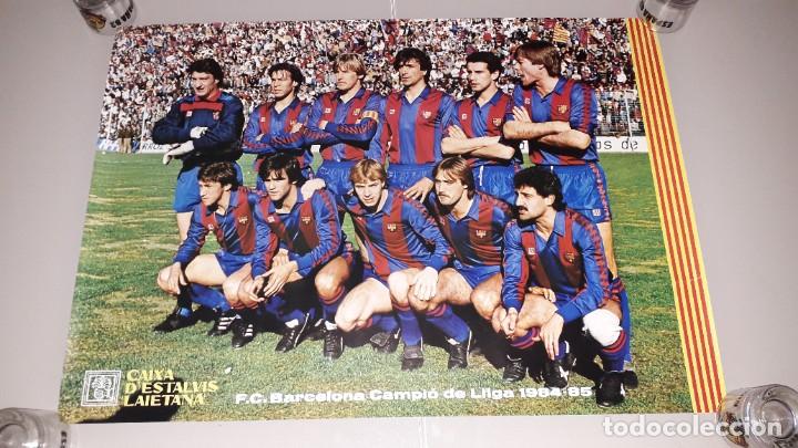 Collectionnisme sportif: Antiguo poster FC Barcelona 84-85 bar&ccedil;a messi enrollado