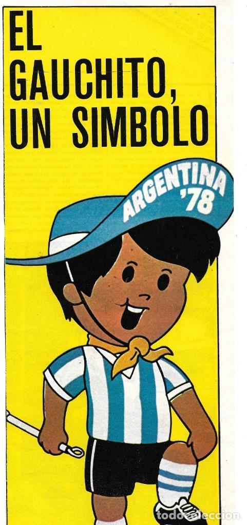Collectionnisme sportif: Gran recorte de GAUCHITO, la mascota del Mundial de ARGENTINA-78