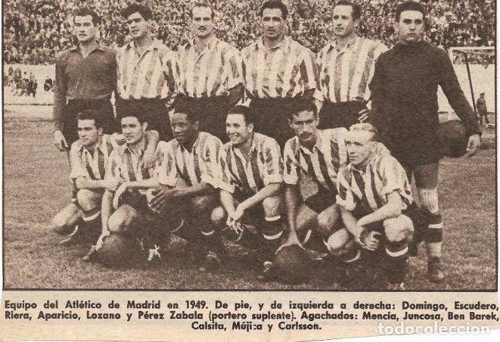 Collectionnisme sportif: ATL&Eacute;TICO DE MADRID: Recorte de un equipo de la temporada 49-50