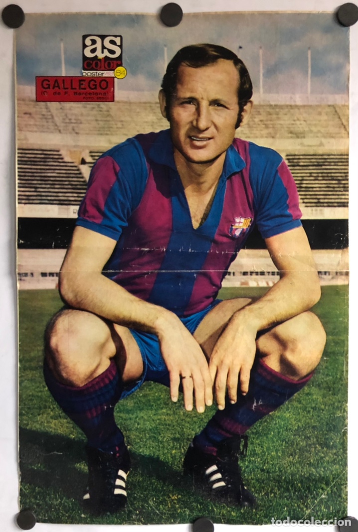 Coleccionismo deportivo: GALLEGO (F.C. BARCELONA). POSTER N&deg; 82 DE AS COLOR.