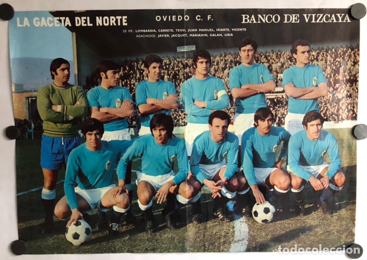 Coleccionismo deportivo: OVIEDO C.F. POSTER TEMPORADA 1972/73 DE LA GACETA DEL NORTE.