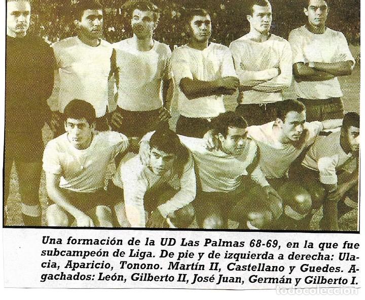 Collezionismo sportivo: UNI&Oacute;N DEPORTIVA LAS PALMAS: Recorte de un equipo de la temporada 68-69