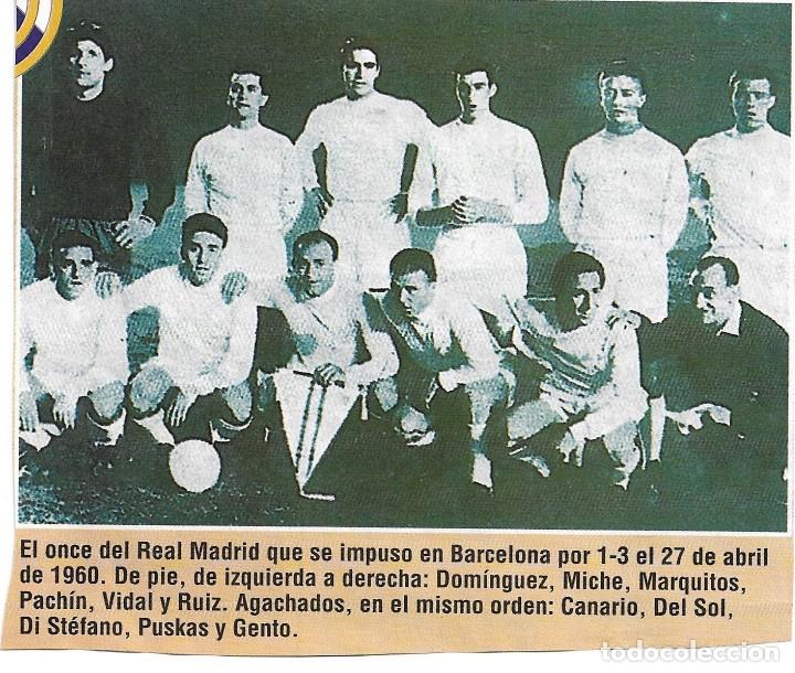 Collezionismo sportivo: REAL MADRID: Recorte del equipo que elimin&oacute; al Bar&ccedil;a de la Copa de Europa 59-60