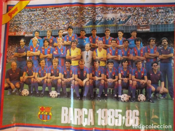 Sammelleidenschaft Sport: P&Oacute;STER DE F&Uacute;TBOL SPORT FCB BAR&Ccedil;A BARCELONA 1985 - 86
