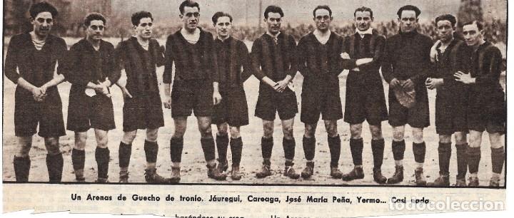Coleccionismo deportivo: ARENAS DE GUECHO: Recorte del gran equipo de los a&ntilde;os 1920