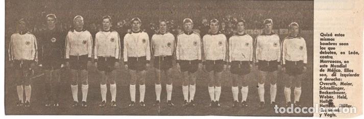 Sammelleidenschaft Sport: SELECCI&Oacute;N DE F&Uacute;TBOL DE ALEMANIA ( RFA ): Recorte de un equipo de 1970
